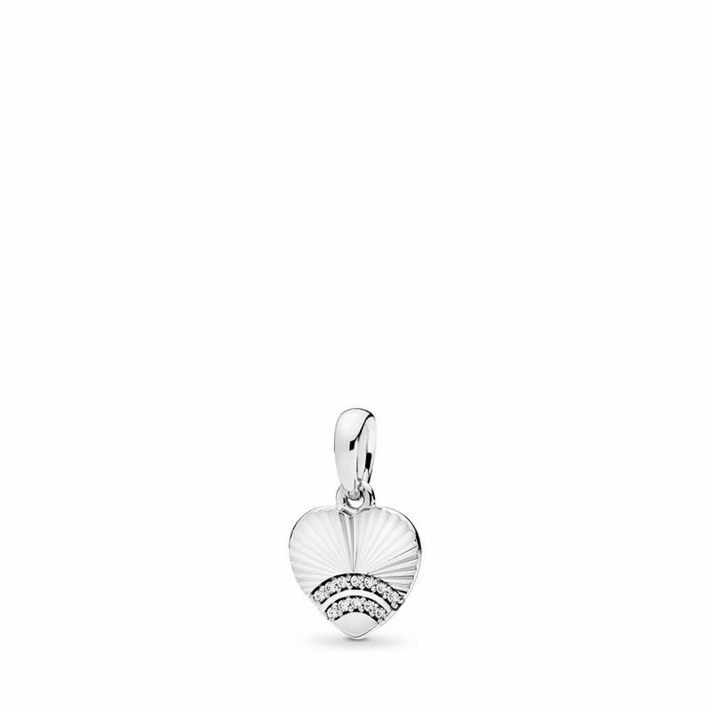 Pandora Fan of Love Pendant Outlet NZ, Sterling Silver (645398-QDO)